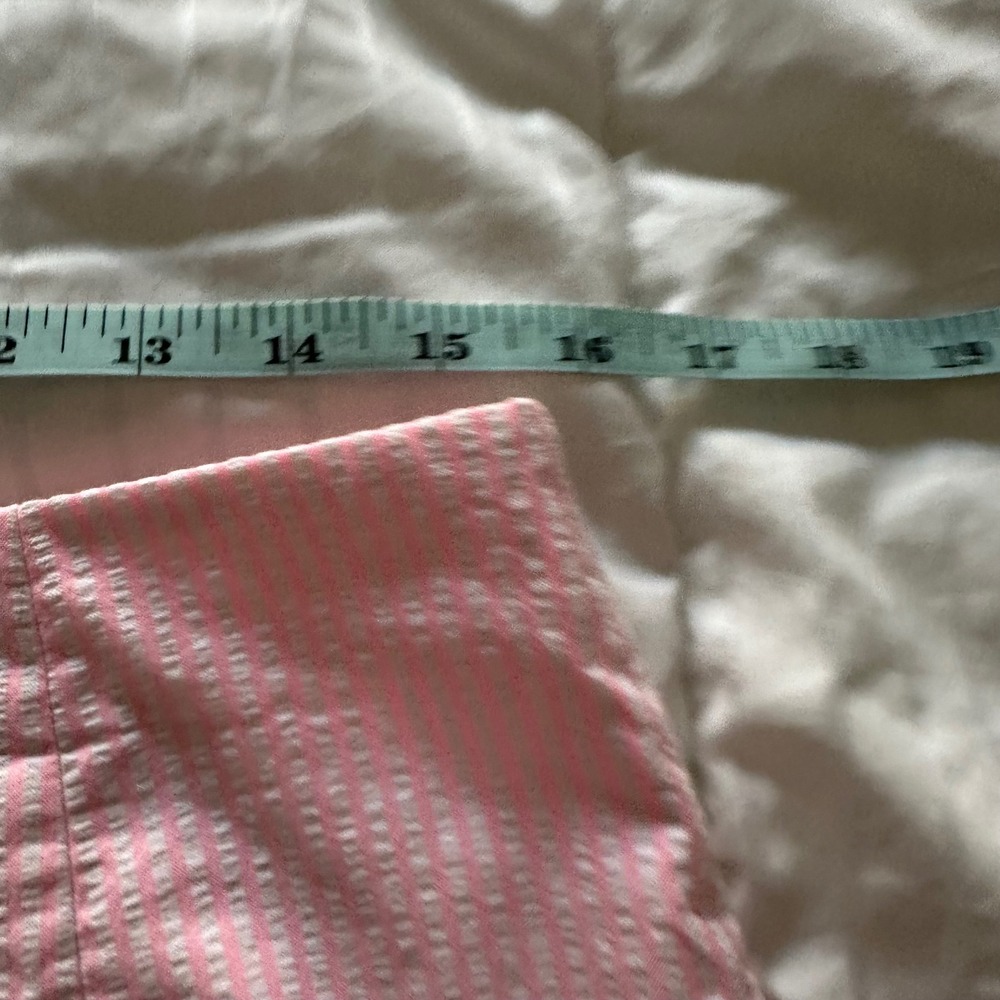 Lilly Pulitzer Faye Pink Seersucker Ruffle Wrap Skort - Cotton Blend‎ Size 10 - Picture 8 of 10